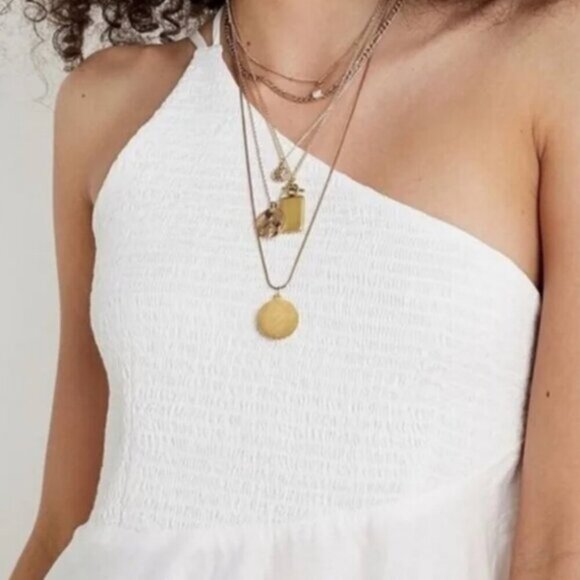 Urban Outfitters Dahlia Asymmetrical Smocked Mini Dress - Picture 4 of 13